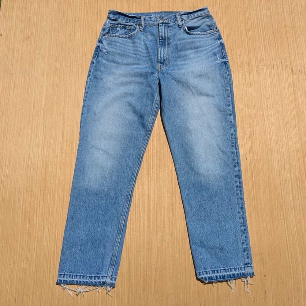Etica Straight Leg Jeans in Light Blue Denim